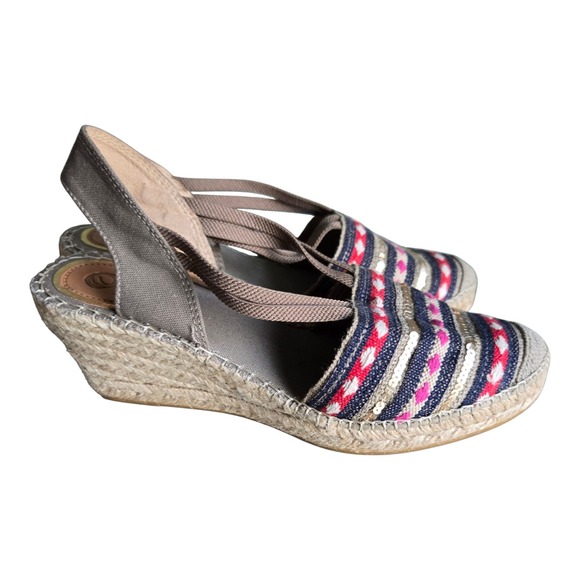 Vidorreta Shoes - Vidoretta Espadrille Slingback‎ Wedge Beige Made In Spain Size 9.5